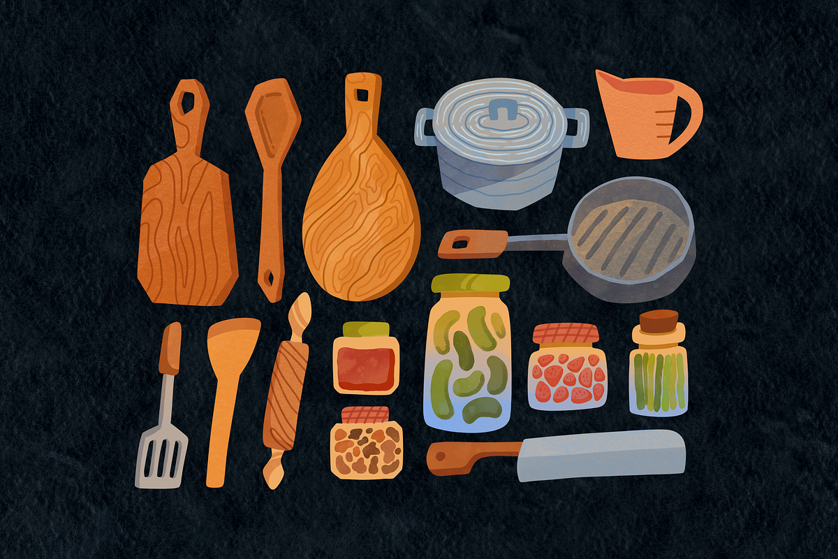 Food & Kitchen Clipart - Vegetables, a Food Illustration by Moon House Shop (Photo 4 of 8)