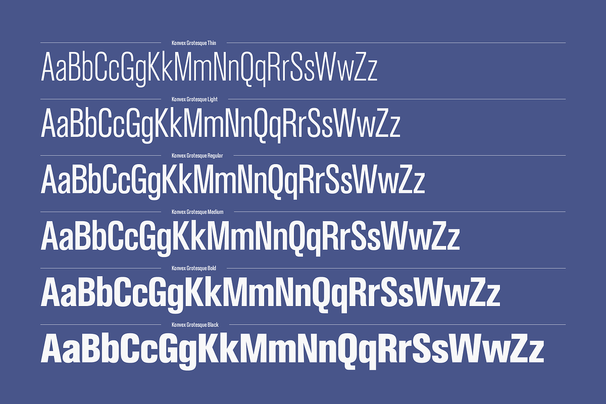 Konvex Grotesque Pro Typeface, a Sans Serif Font by BigBold Type (Photo 2 of 20)