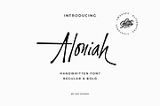 Aloniah - Handwritten Font, a Handwritten Font by Get Studio (Thumbnail 1 of 14)