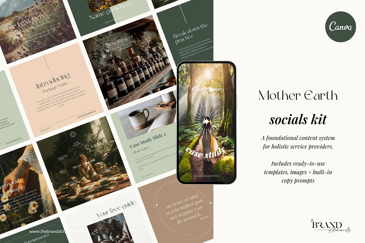 Mother Earth Instagram Templates, a Social Media Template by The Brand Alchemists (Photo 1 of 13)