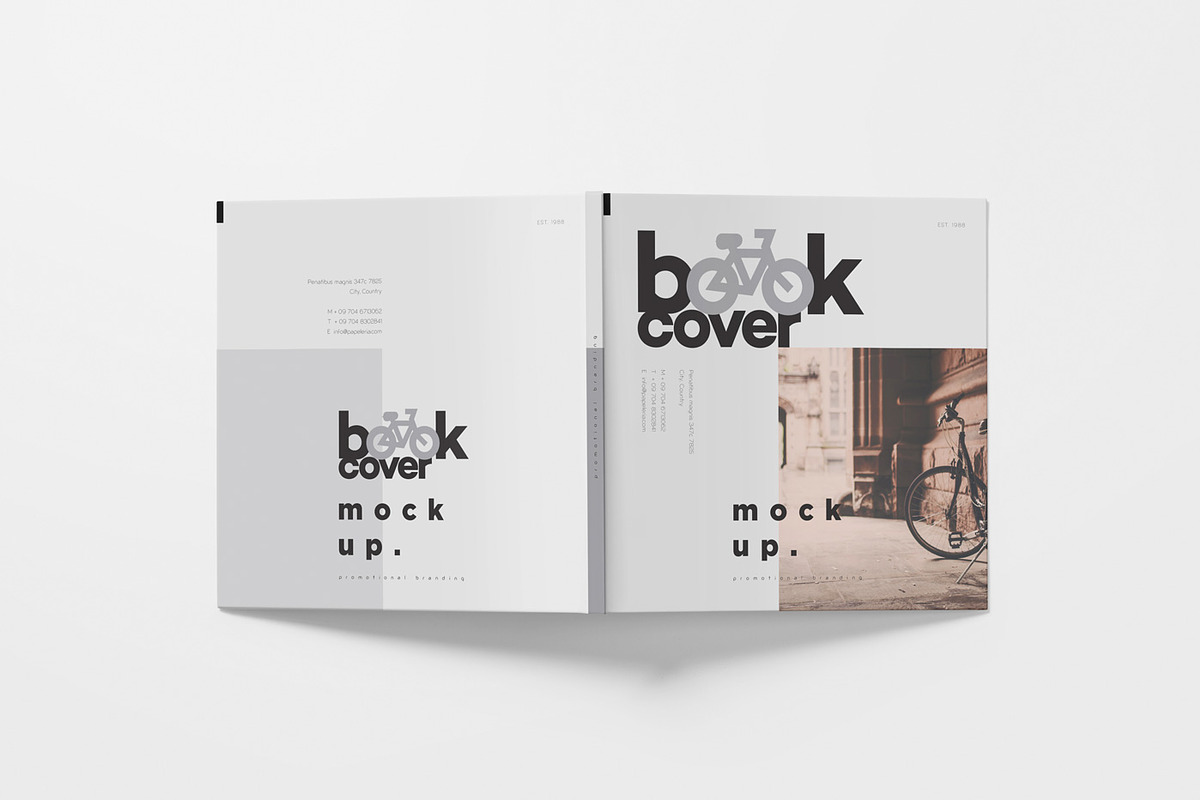 Square Hardcover Book Mockups, a Print Template by GfxFoundry (Photo 5 of 6)