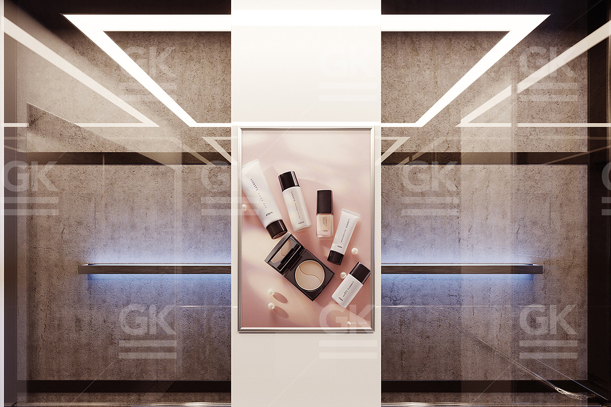 Animated Elevator / Poster Mock-up, a Product Mockup by GK Creative (Photo 2 of 8)