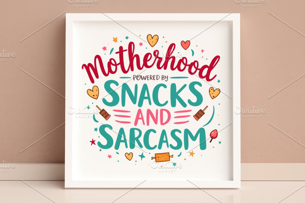 Motherhood Powered by Snacks Sarcasm, an Illustration by Awieee1 (Photo 4 of 4)