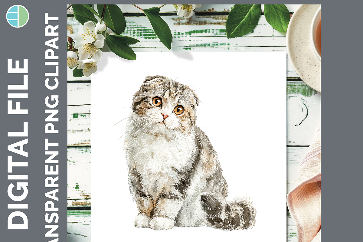 Cat Breed Clipart Bundle, 24 PNGs, an Animal Illustration by Enliven Designs (Photo 6 of 8)
