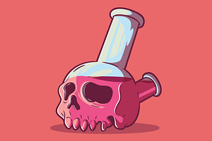 Skull Bong!, a Decorative Illustration by pedrors