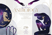 Watercolor Zodiac Galaxy Collection, a Decorative Illustration by beehouse studio (Thumbnail 1 of 13)