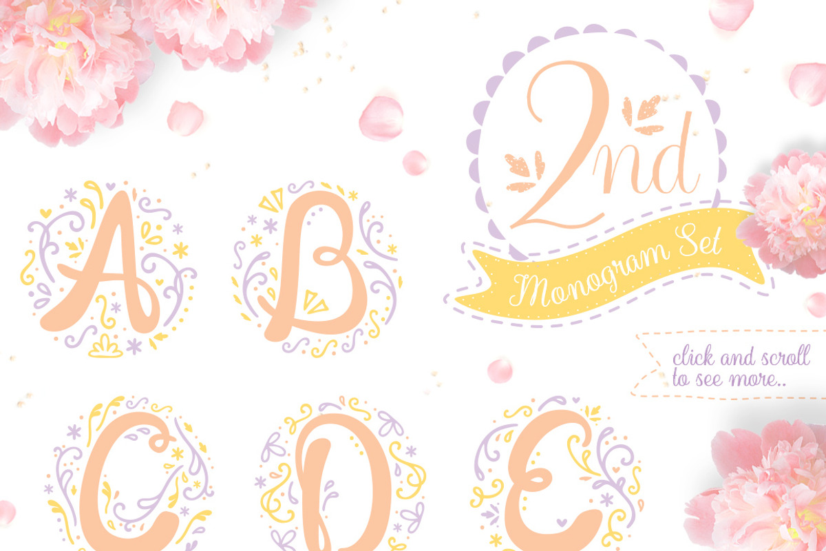Lovely Monograms Twin + Graphics, an Object Graphic by Euonia Meraki (Photo 3 of 6)