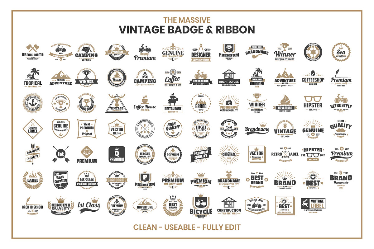 1200 Vintage Badge & Objects, a Branding & Logo Template by Toonsteb (Photo 10 of 20)