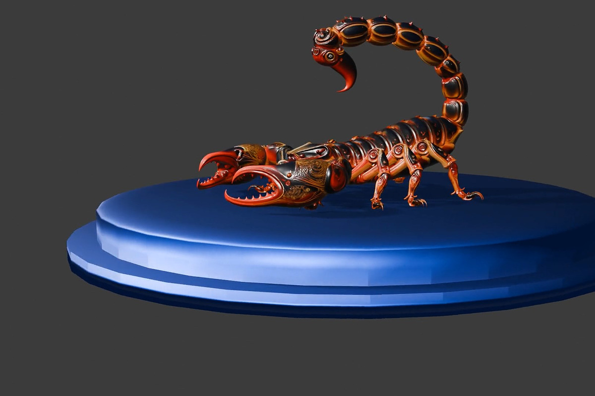 Crimson Steel Scorpion, an Animal 3D Model by Temer (Photo 5 of 5)