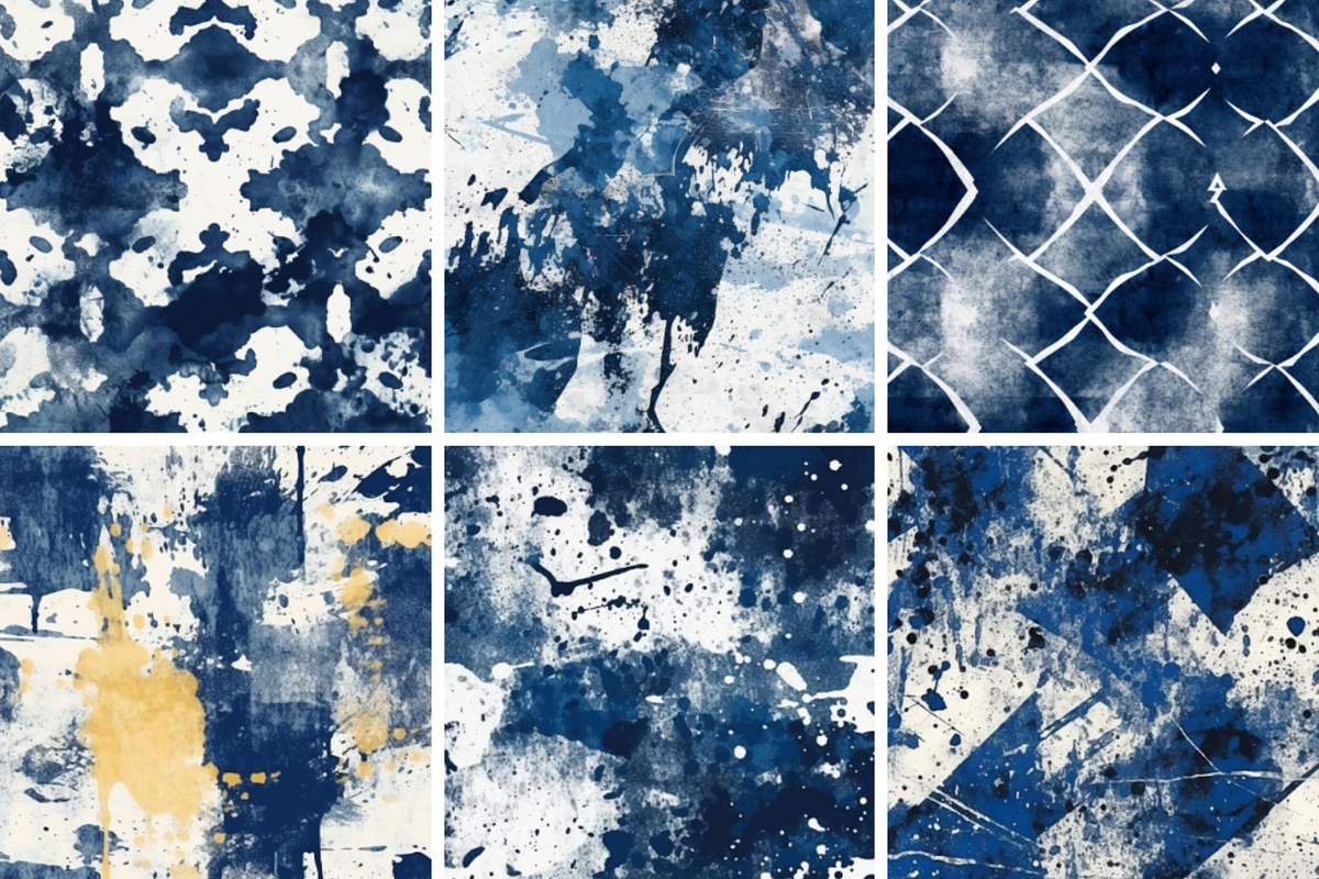 Navy Grunge Seamless Patterns