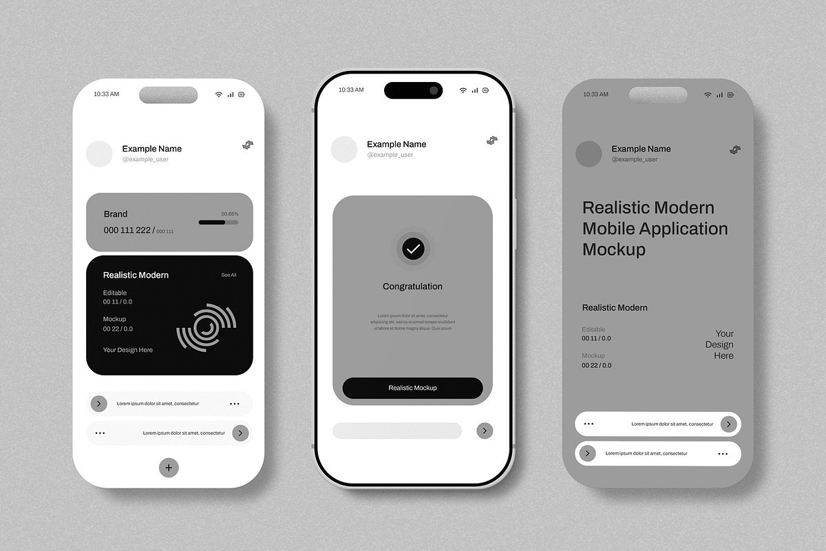Smartphone Screen Interface Mockup