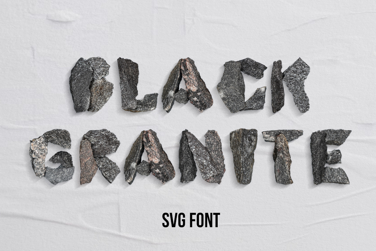 Black Granite Font, a Slab Serif Font by Handmadefont (Photo 1 of 9)