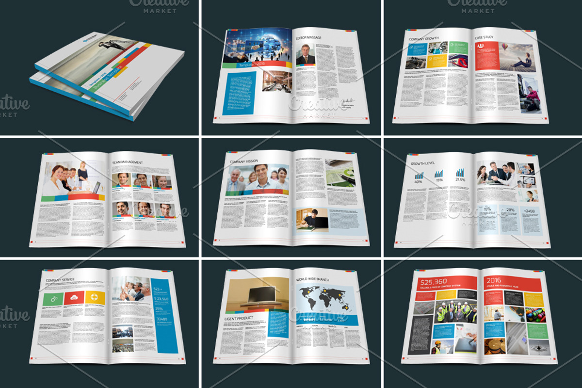 Color Brochure Template, a Brochure Template by alimran24