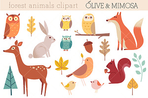 Forest animals set