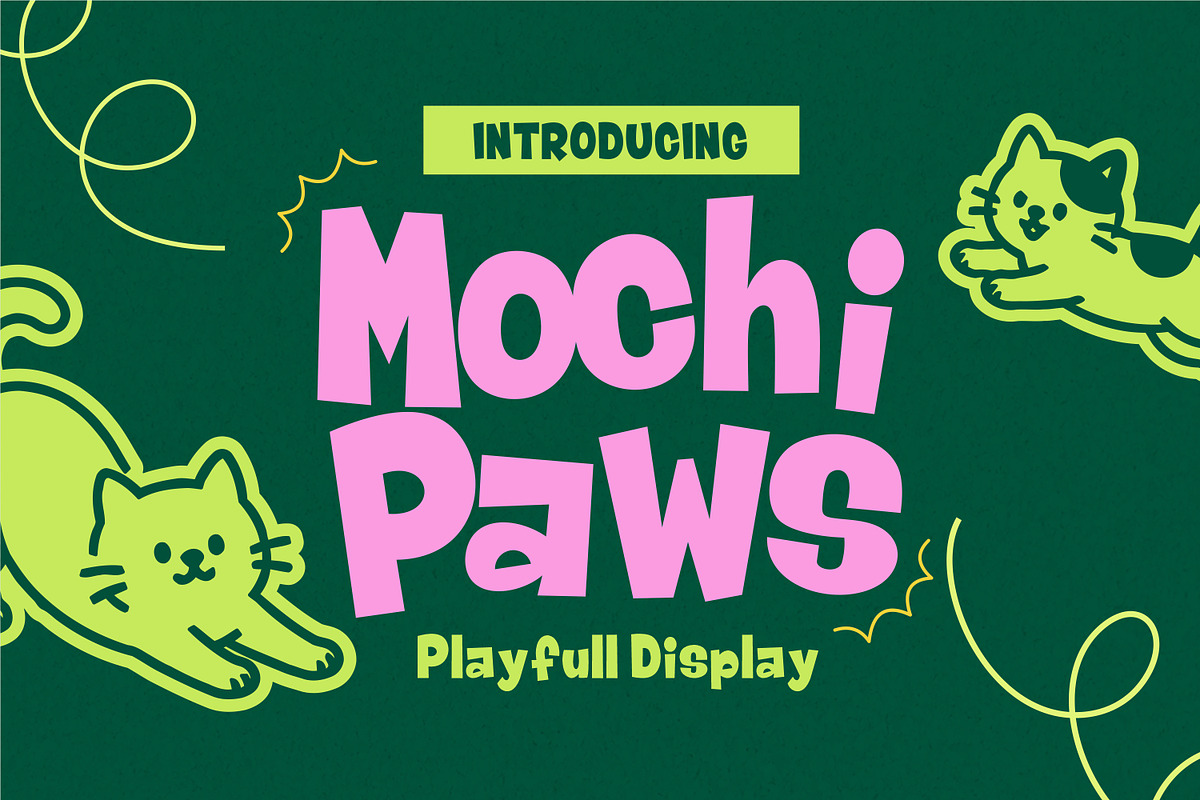 Mochi Paws Playful Display Font, a Slab Serif Font by Aftershift (Photo 1 of 7)