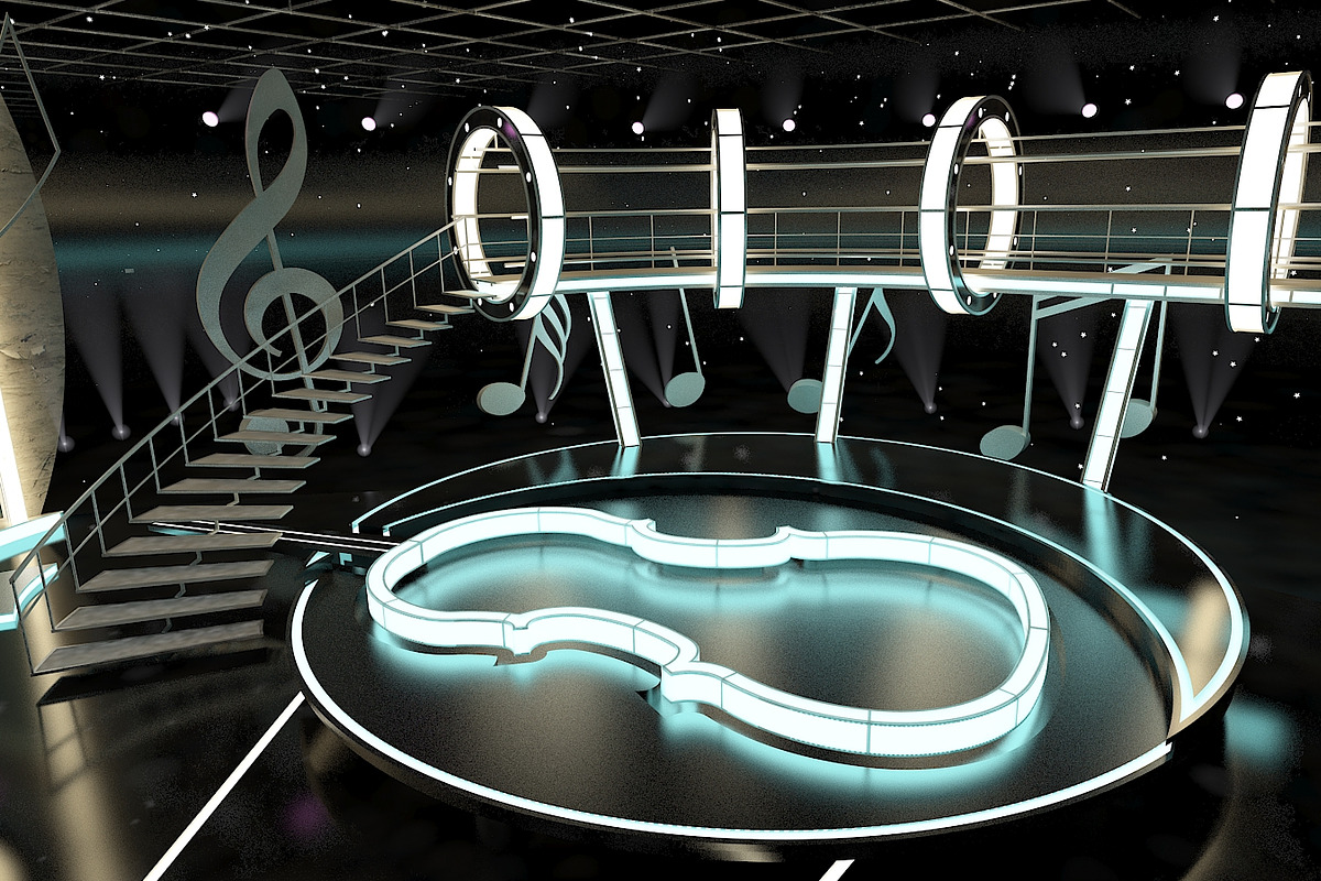 TV Studio Entertainment Set 1, an Architecture 3D Model by akerStudio (Photo 9 of 26)