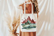 Camping Mode Brushstroke Sublimation, an Illustration by Libby Wishes (Thumbnail 9 of 12)