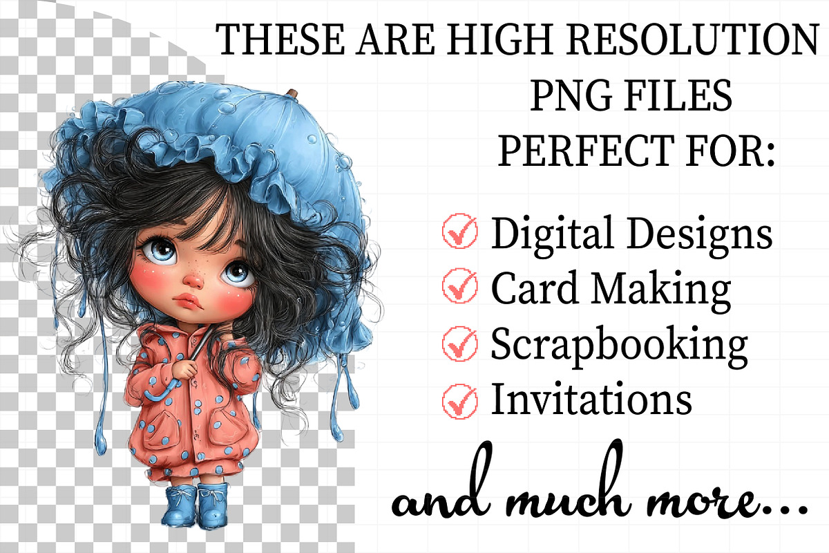 Quirky Cute Little Girl Clipart, an Illustration by Daily.Designs (Photo 2 of 5)