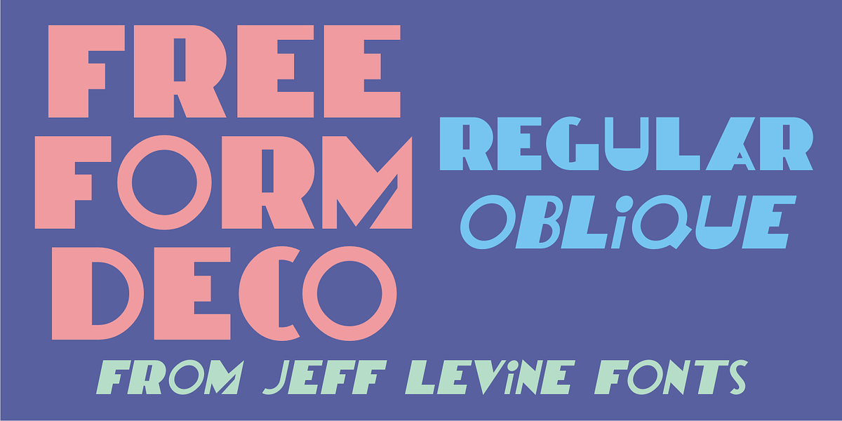 Free Form Deco JNL, a Font by Jeff Levine Fonts