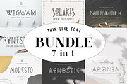 Thin Line Font Bundle: 7 in 1, a Symbol Font by Struvictory.art (Thumbnail 1 of 30)