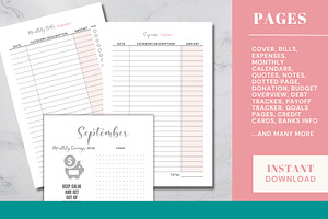 FINANCIAL BUDGET PLANNER - Printable