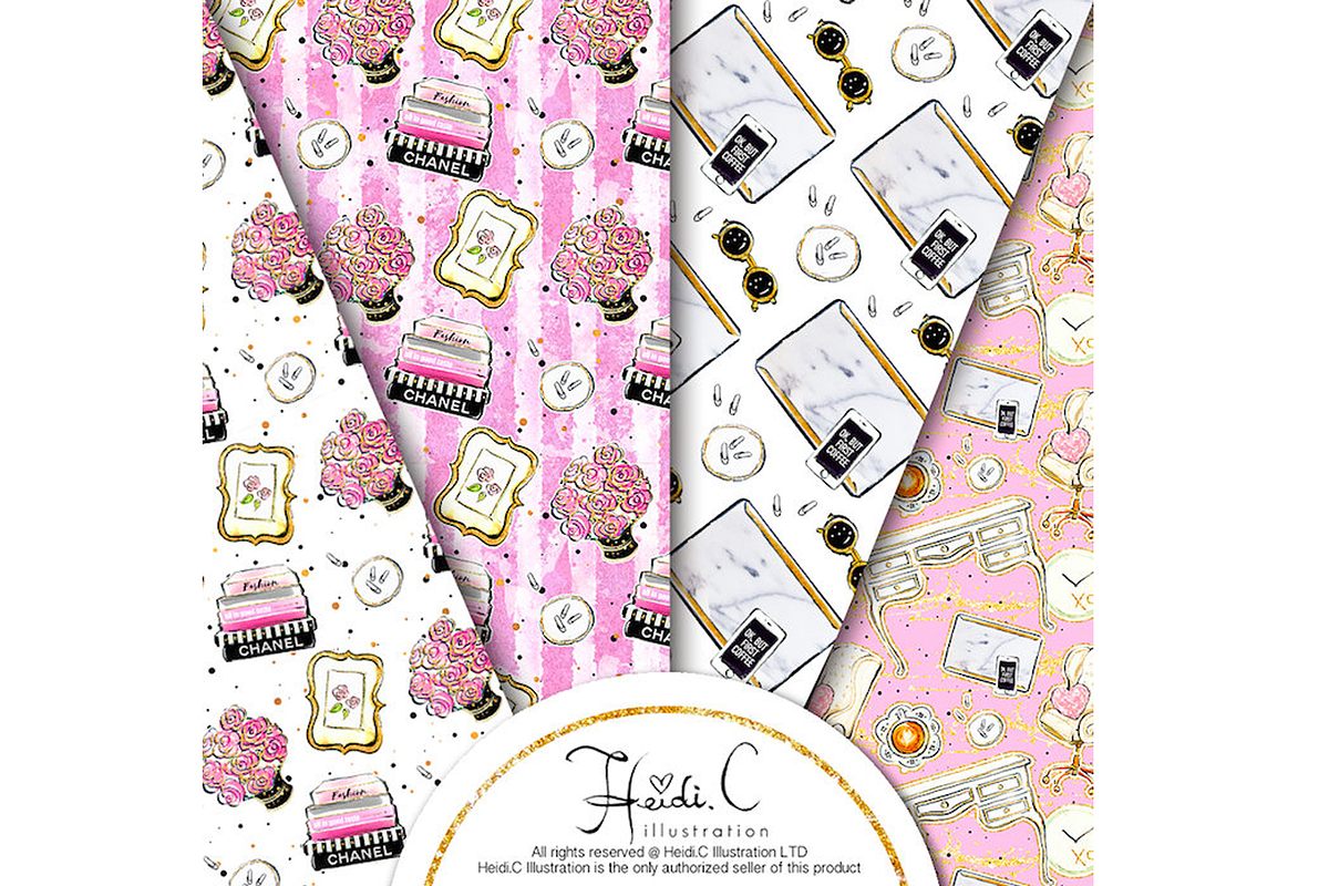 Lady Boss Paper Pack, a Pattern Graphic by HeidiCIllustration (Photo 3 of 6)