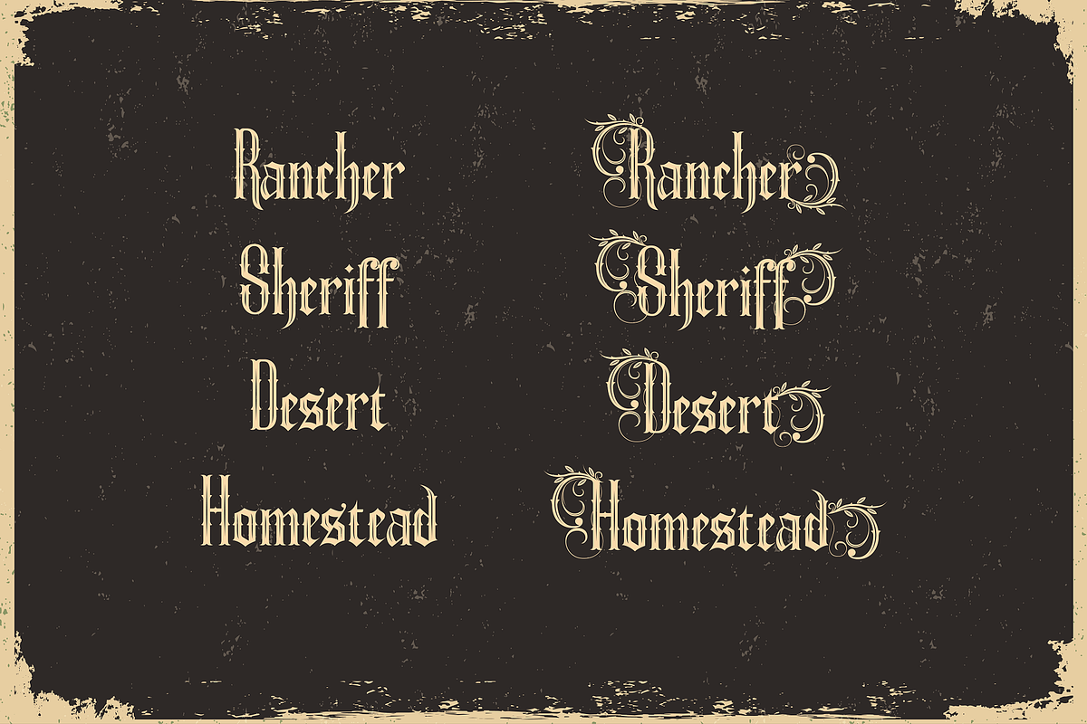 Bronco Bandit - Wild West Typeface, a Serif Font by HipFonts (Photo 3 of 12)