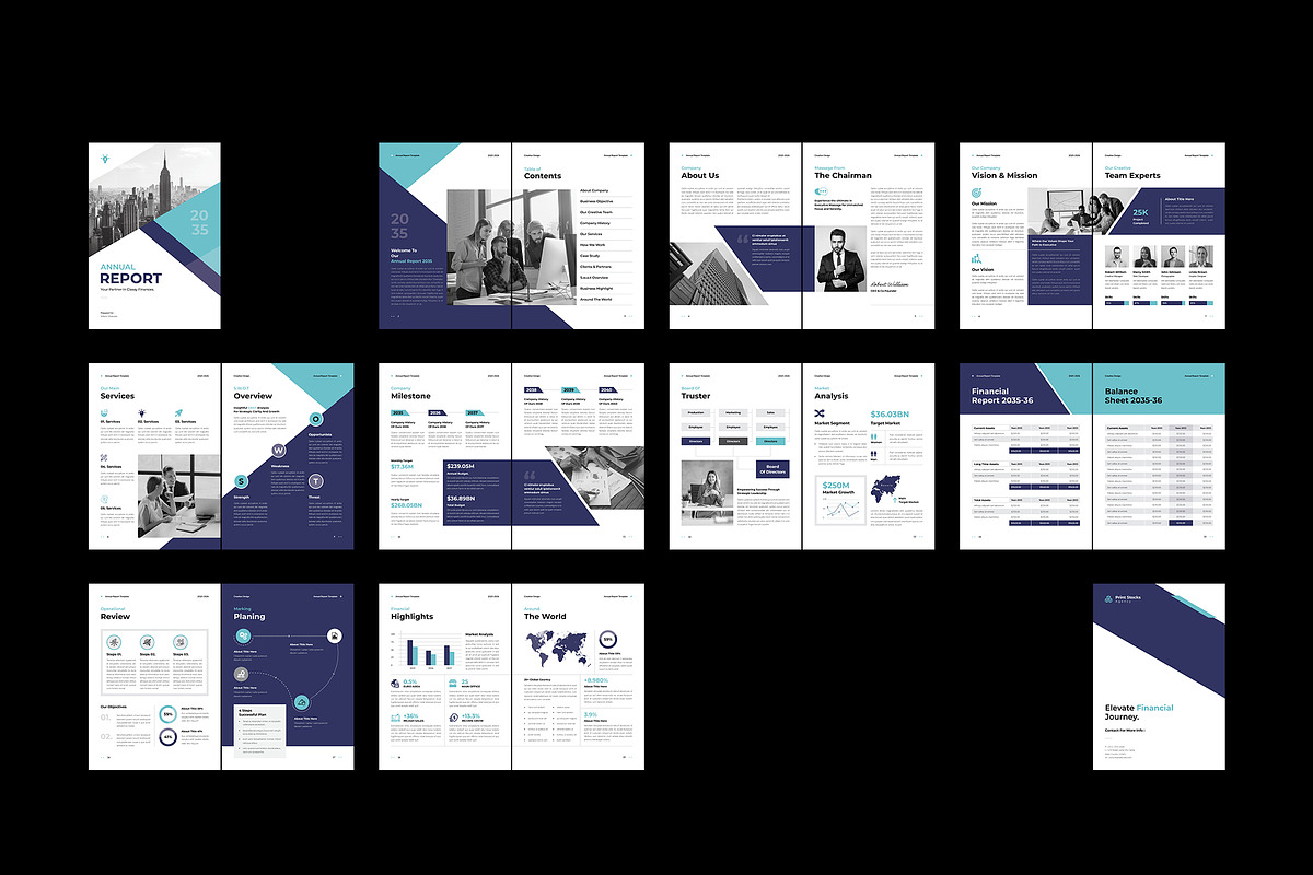 Annual Report Template, a Brochure Template by Spark_Creative (Photo 16 of 16)