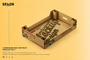 Cardboard Box Fruit Package Mock-Up, a Packaging Mockup by Se٧enStudio (Thumbnail 1 of 8)