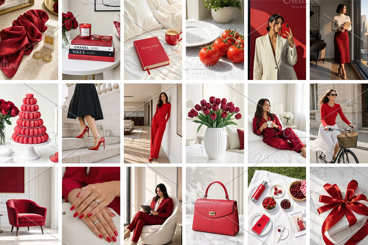 100 Red Aesthetic Stock Photos, a Person Photo by Selenique Studio (Photo 8 of 12)