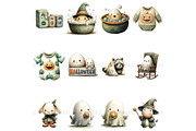 Halloween Baby Shower PNG & Patterns, a Seasonal Illustration by Nicole Branger Art (Thumbnail 7 of 23)