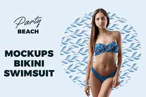 7 Mockups Bikini Swimsuit