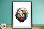 Watercolor Eagle Logo art style, an Object Graphic by Negarin Digital Art (Thumbnail 8 of 11)