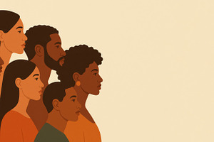 African American profiles illustrati, a Photo by Dvoevnore photos