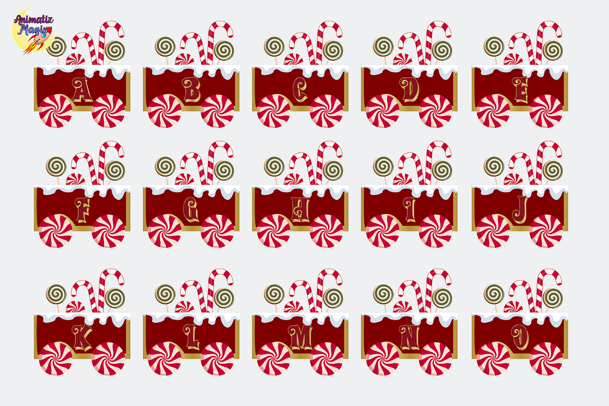 Christmas Santa Train Bundle, a Seasonal Illustration by animatizmagix (Photo 5 of 5)