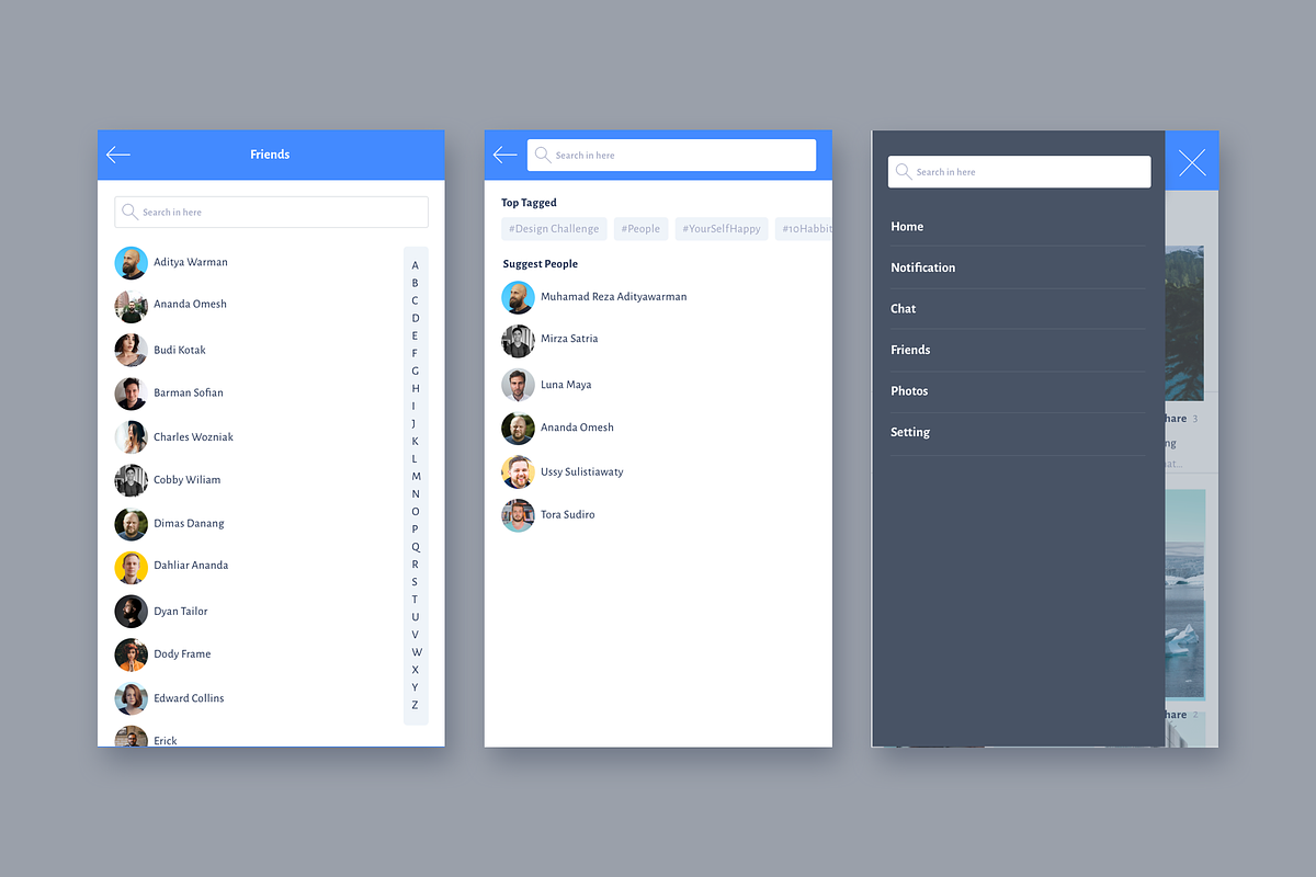 Triza - Social Media App UI Kit, an UI Kit Template by Reza Space (Photo 5 of 5)