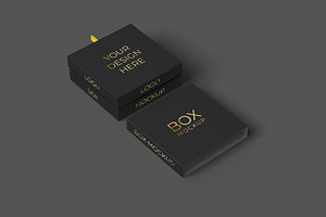 Square Box Mockup Photoshop Template