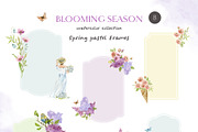 BLOOMING SEASON watercolor clipart, a Seasonal Illustration by long summer (Thumbnail 7 of 15)