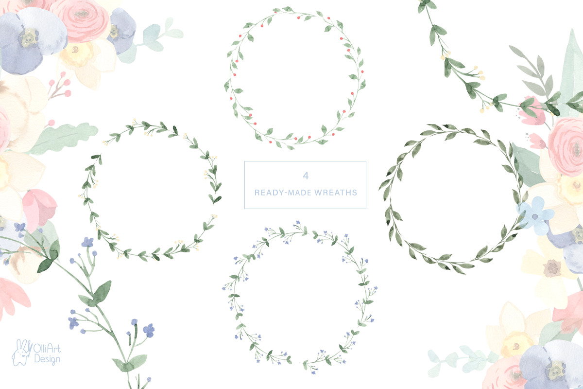 EASTER clipart. Watercolor set, an Animal Illustration by OlliArtDesign (Photo 4 of 12)