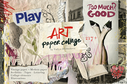 Art Paper collage element scraps, an Object Graphic by Yuliya Derbisheva