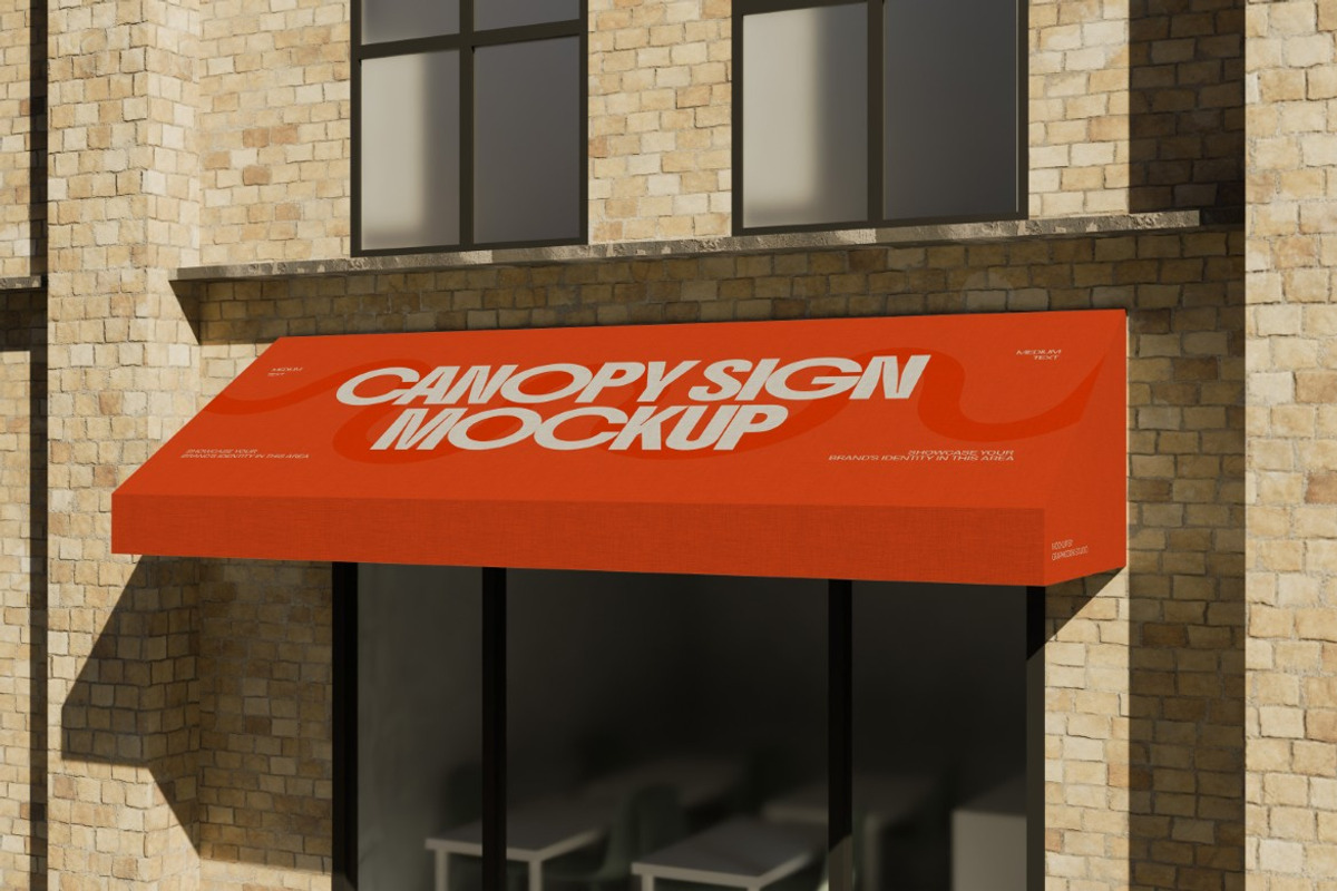 Canopy Sign Mockup, a Mockup by graphicook | Creative Market