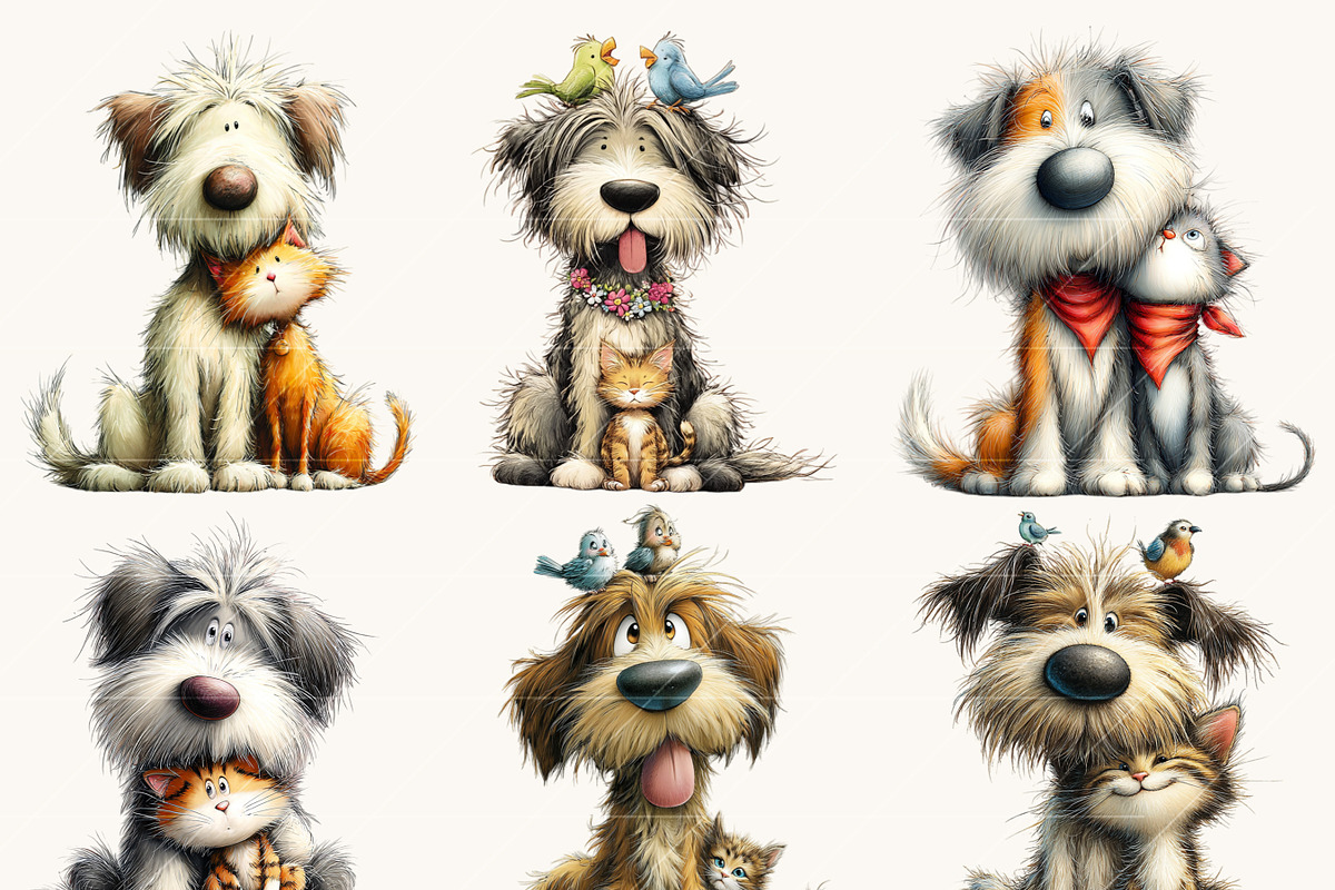 Quirky Dog and Cat Friendship, an Animal Illustration by Design Scotch (Photo 2 of 9)