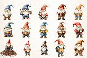 Watercolor Coffee Lover Gnome, an Illustration by DreamCafeArt (Thumbnail 3 of 3)