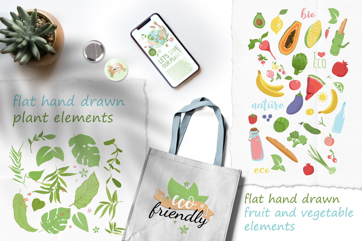 Eco-friendly graphics set, an Illustration by Olesia_ig (Photo 6 of 11)