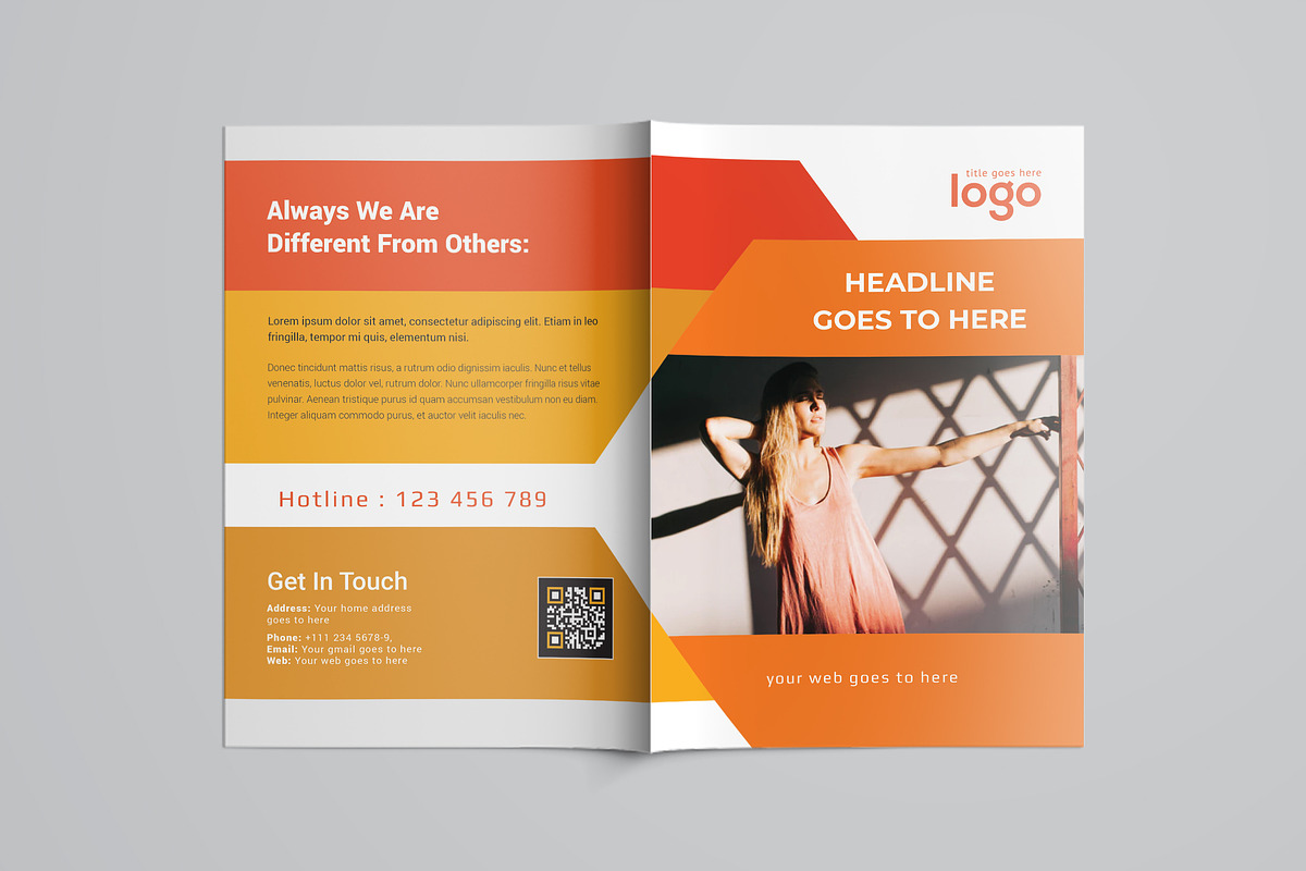 Orange Bifold Brochure, a Brochure Template by ZAAS (Photo 8 of 8)