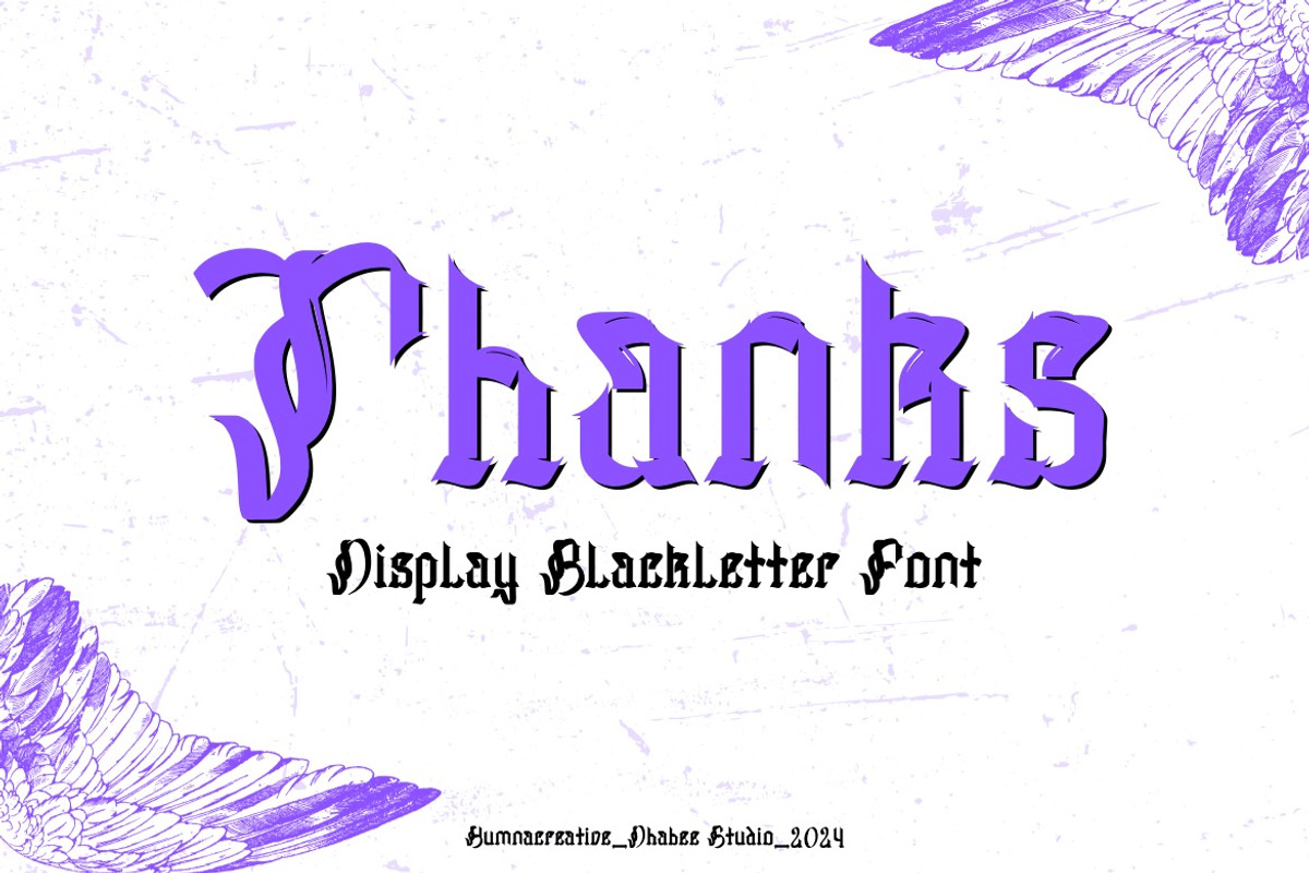 Huffles - Display Blackletter Font, a Blackletter Font by Dhabee (Photo 9 of 16)