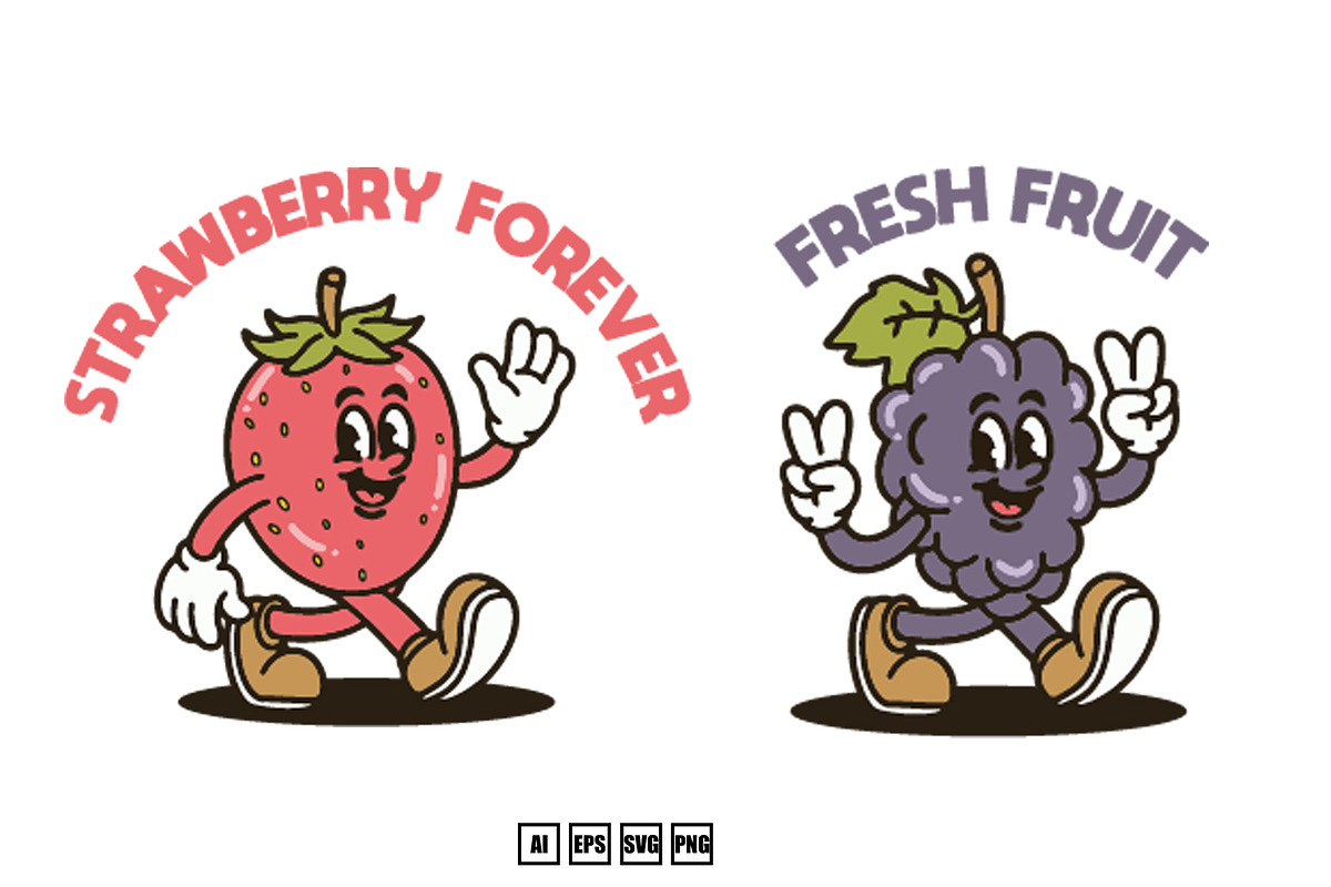 Cartoon Fresh Fruit, an Illustration by kalehstudio (Photo 5 of 5)