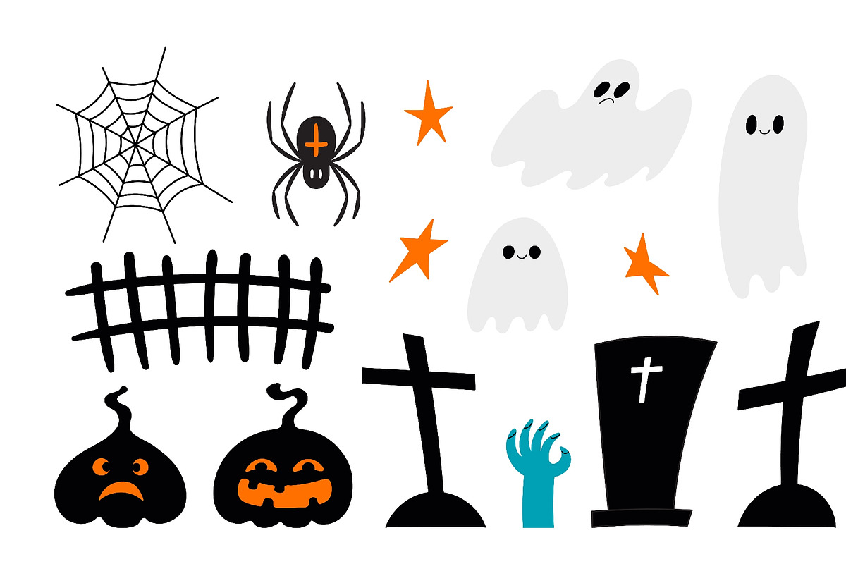Cute Halloween illustration set, a Seasonal Illustration by sceptical cactus (Photo 3 of 3)