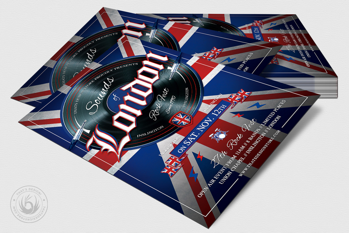 Sounds of London Flyer Template, a Flyer Template by ThatsDesignArt (Photo 4 of 8)