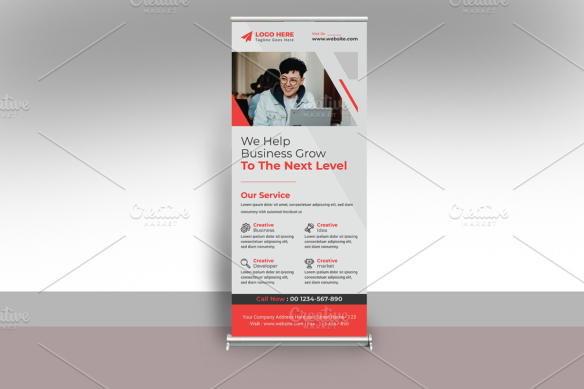 business rollup with 3 color, a Stationery Template by creative-som (Photo 2 of 4)